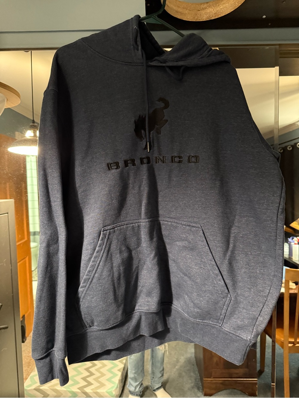 Bronco Logo Navy Hoodie